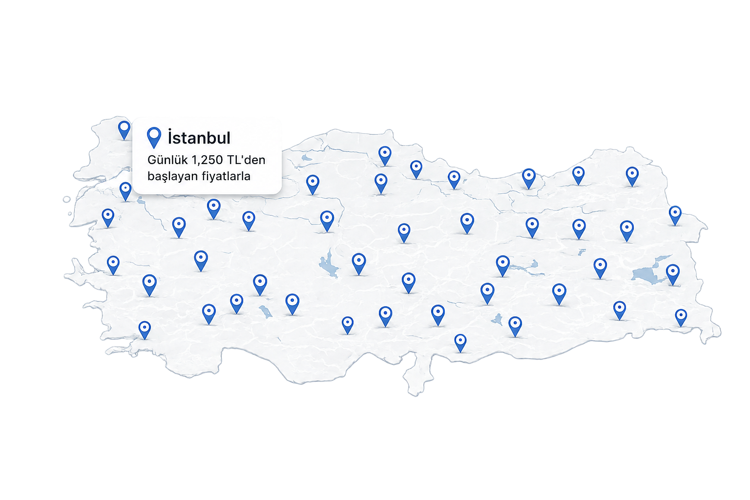 Türkiye genelinde hizmet noktalarımız